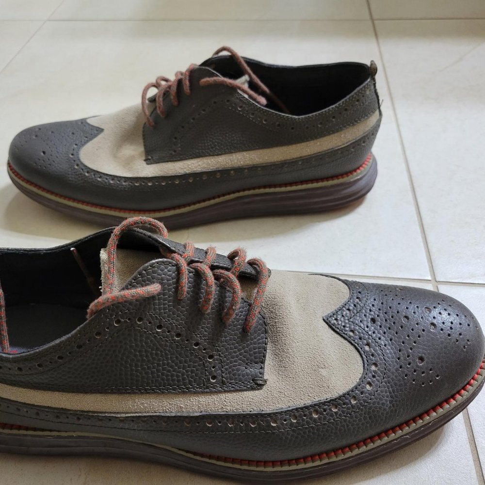 Cole Haan Men's Original Grand Lwn Ii Oxford Gray Tan Size 10